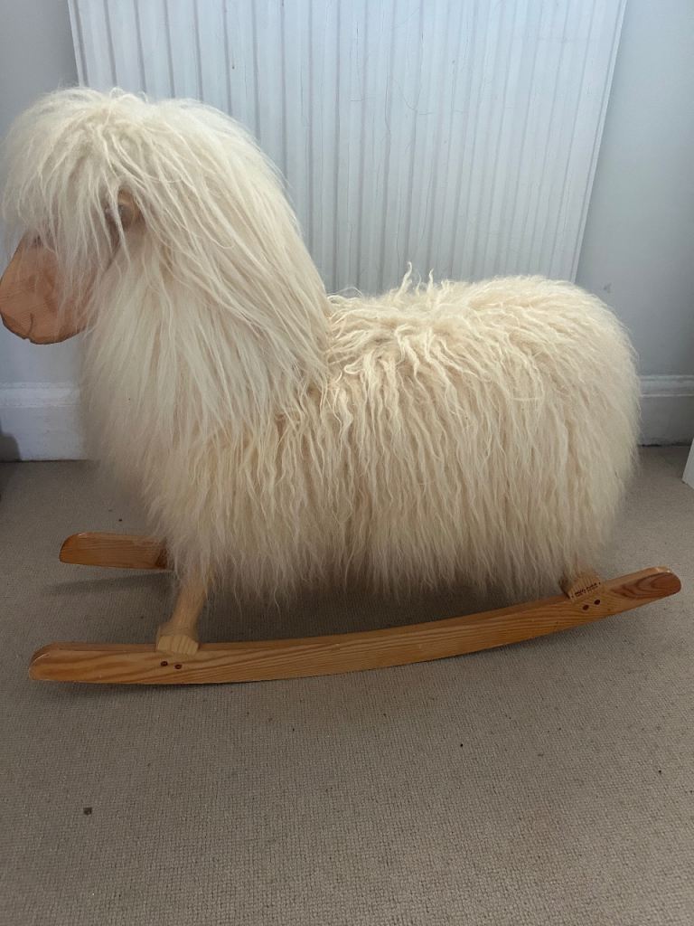 POVL KJER Designer Danish Rocking Sheep in White