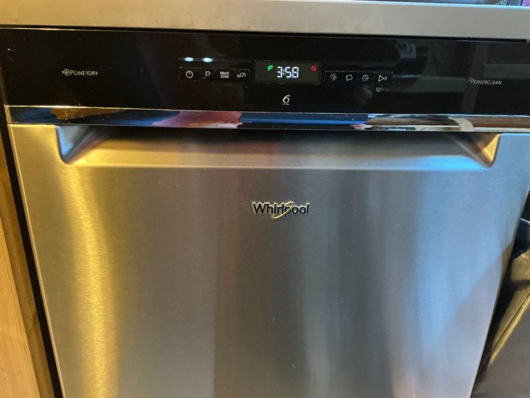 Whirlpool Dishwasher – Stainless Steel, Good Condition