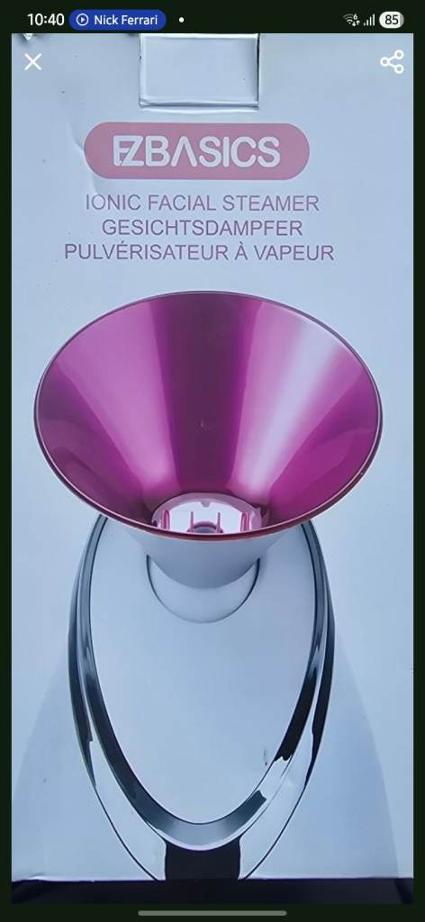 EZBasics ionic facial steamer