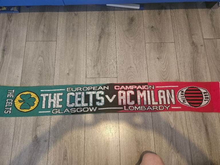 Celtic AC Milan European Campaign Scarf – Brand New
