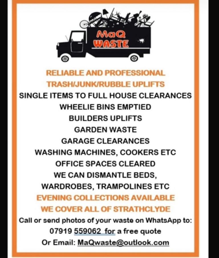 rubbish removal, waste removal and junk removal