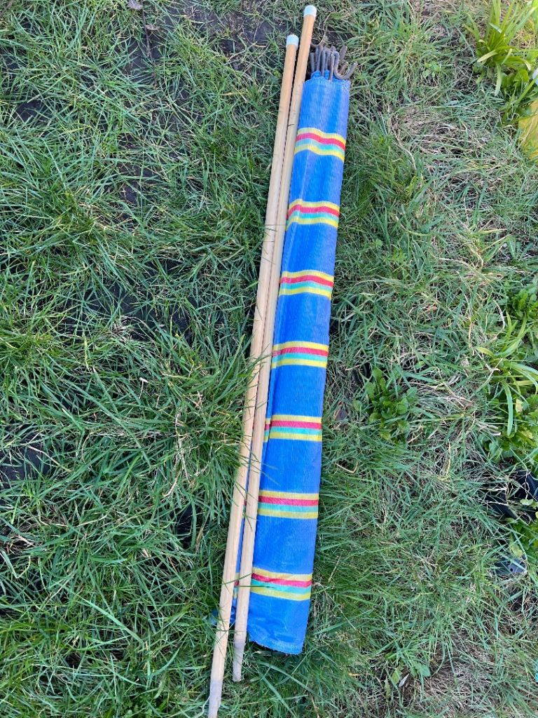 Old fashioned beach windbreaks x 2 