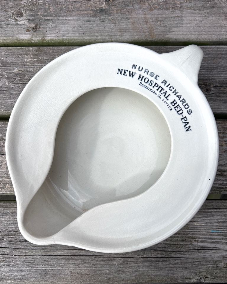 Medical Gazunder Ceramic Bed Pan Plant Pot