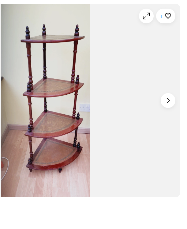 VINTAGE FLOOR STANDING WOOD SHELF UNIT X 2