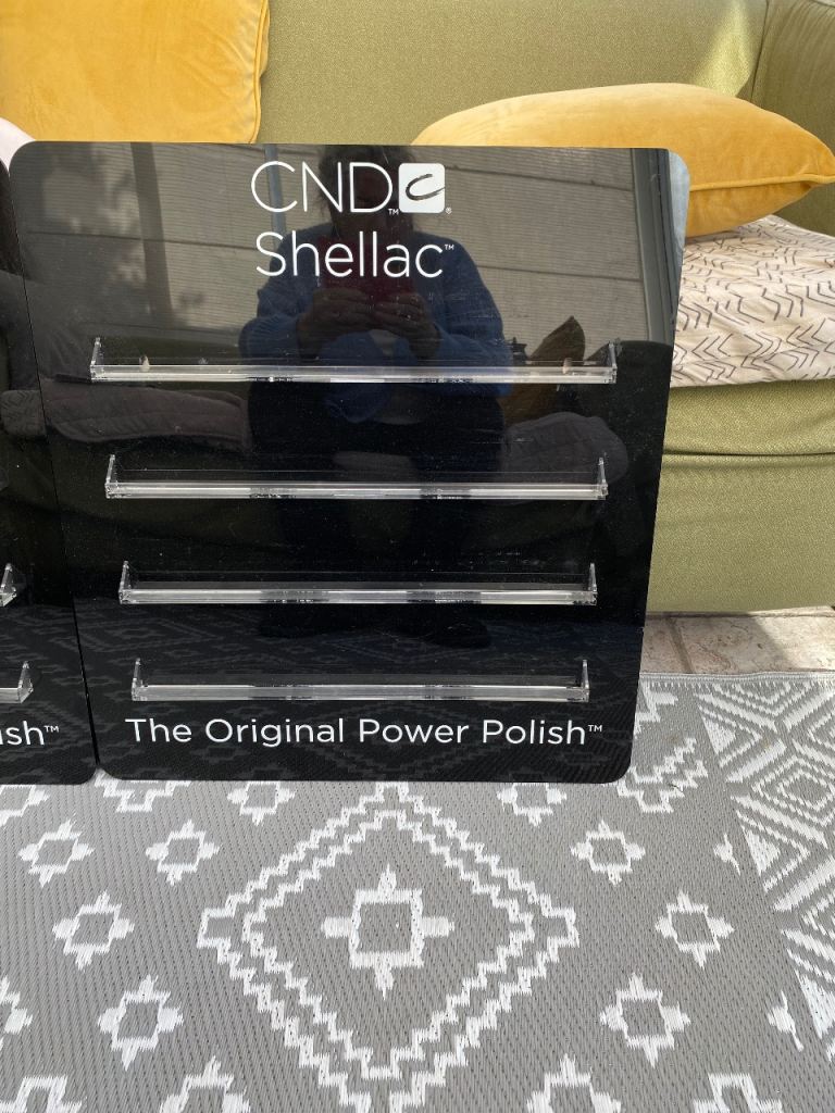 CND Shellac & OPI x2  Nail Polish Display Stand – Black, Good Condition