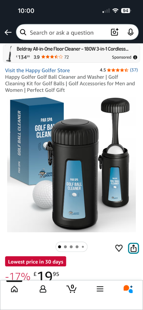 Happy Golfer Pro Spa Golf Ball Cleaner Brand New Unboxed