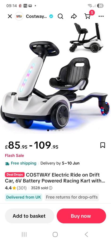 Kids drift car