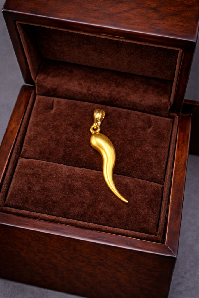 Fine 9ct Yellow Gold Horn / Cornicello Lucky Pendant 