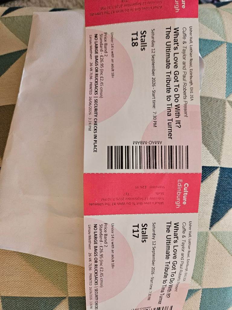 2 Tickets to Tina Turner Tribute Show - Edinburgh