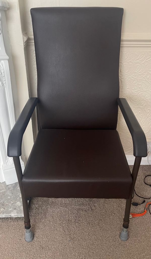  Dark Brown Chair with Armrests