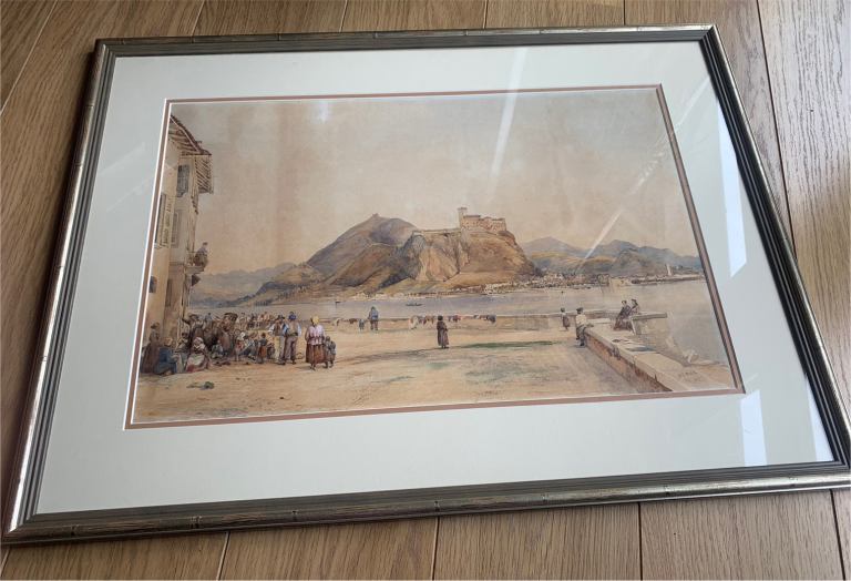 WONDERFUL WATERCOLOUR OF LAGO MAGGIORE - SIGNED A C BELL w33