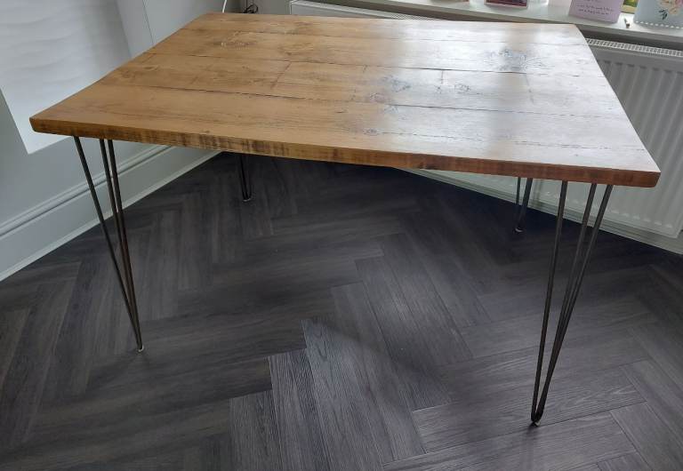 Reclaimed Wood Rustic Dining Table - scaffold boards