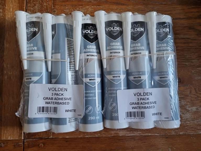 VOLDEIN 3-Pack White Grab Adhesive Waterbased