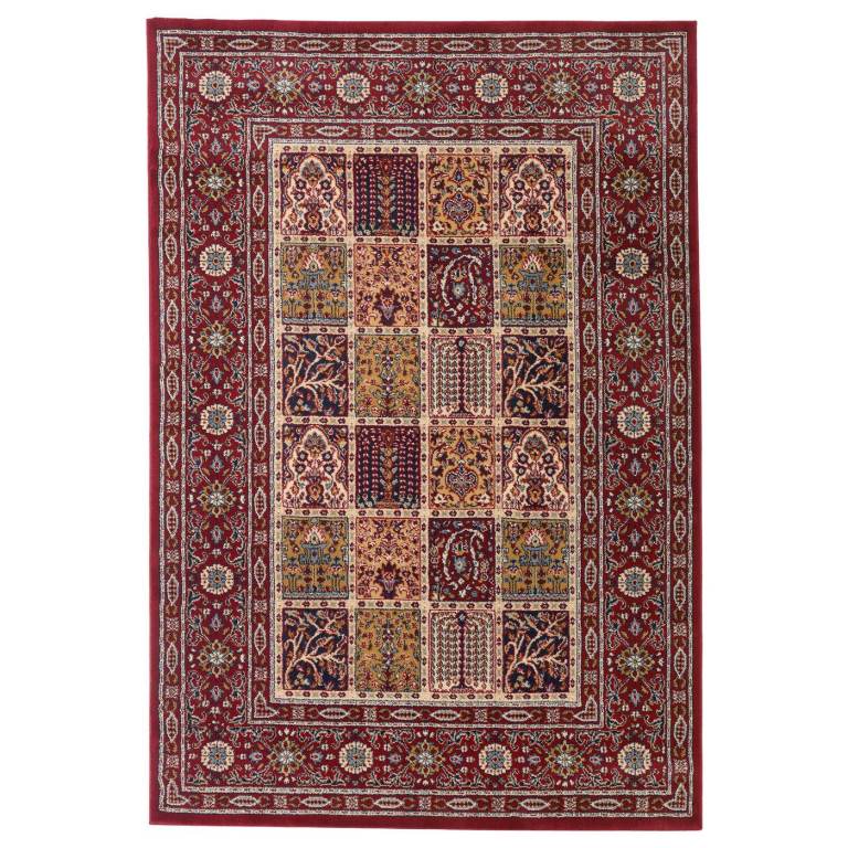 Rug / Mat Red base with coloured patterns,  by IKEA Valby Ruta £30