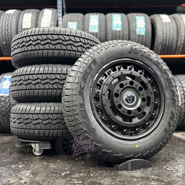 17” 5x120 Wolfrace Swamper Alloys New Wheels Falken Wildpeak All Terrains VW Transporter T5 T6