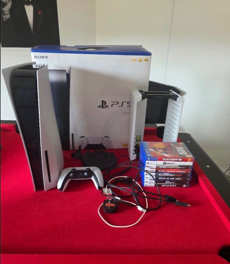PlayStation 5 Console Bundle with 8 Games(CoD and more!) and Controller