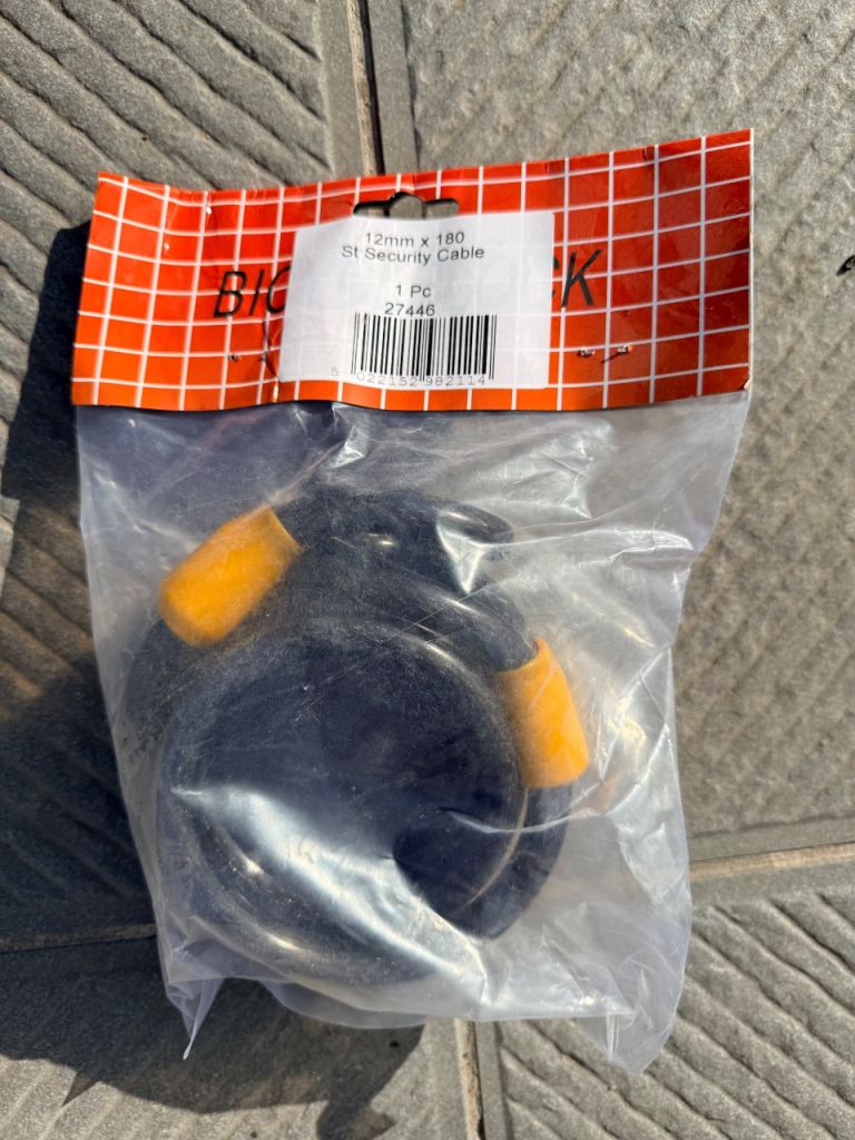 New Bicycle Security Cable Locks – 12mm x 180cm