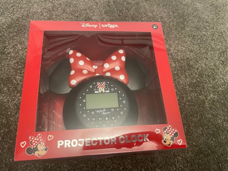 New boxed Disney projector clock