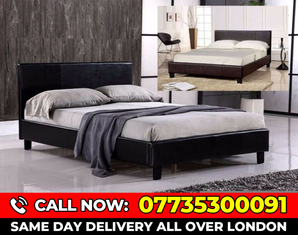 FREE Double Bed with Base and Headboard – Good Condition, £82.00