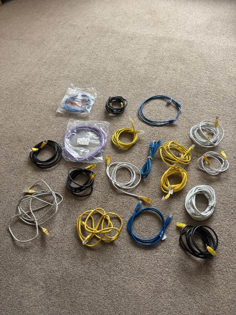 Ethernet RJ45 patch leads network cables bundle