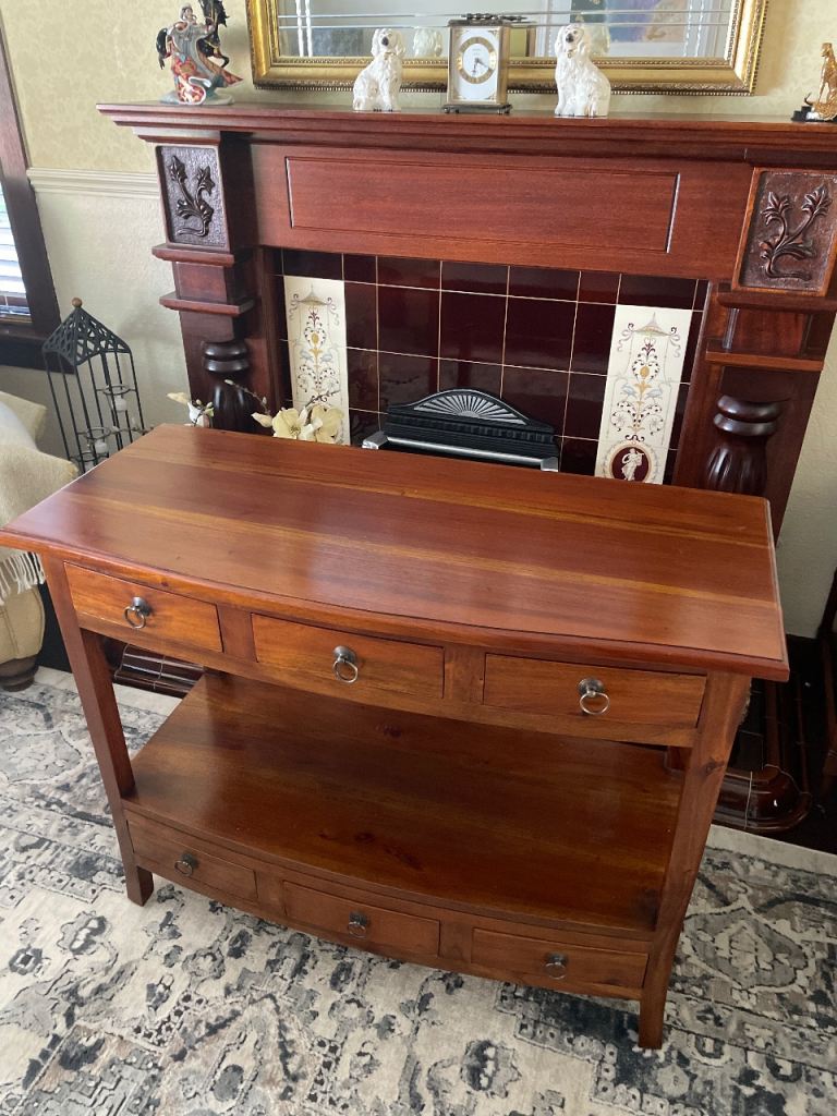 Solid wood console table 