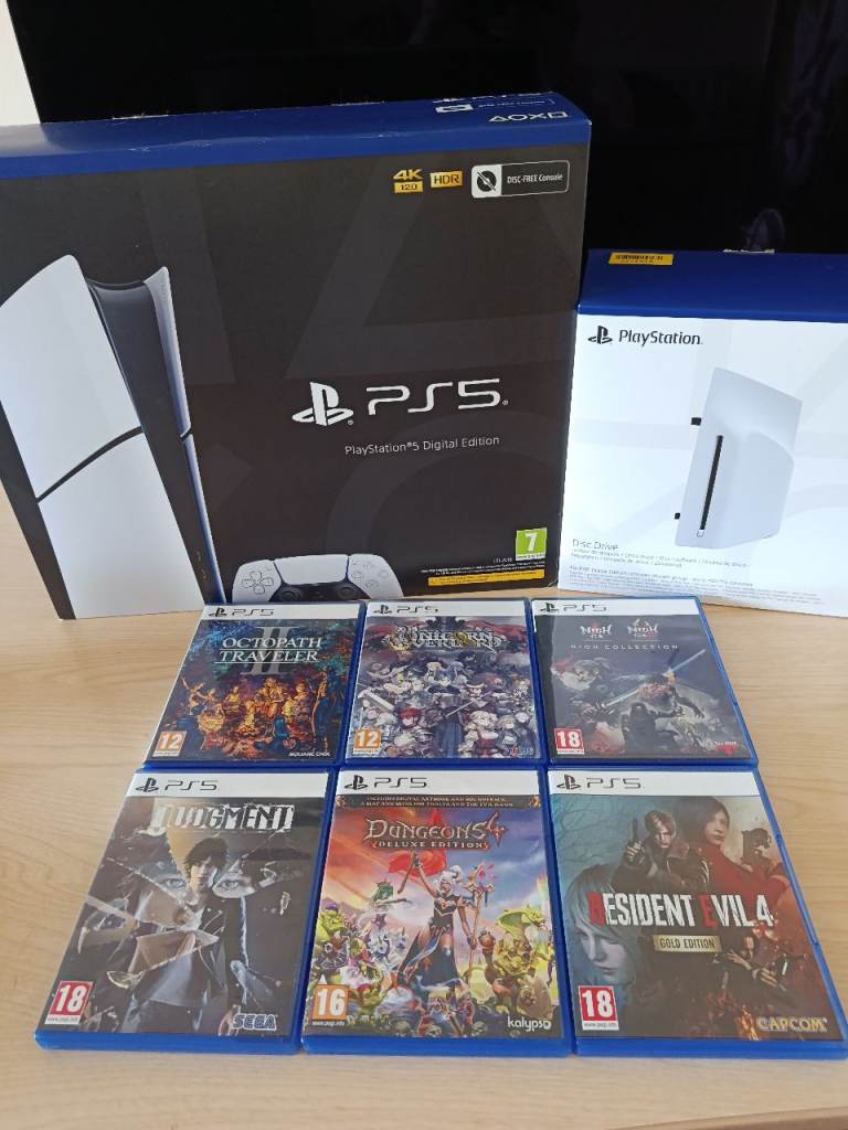 Playstation 5 1tb With Disc Drive And Games.