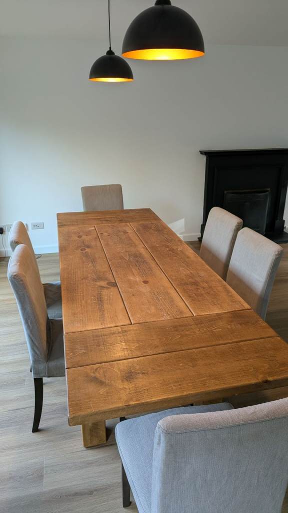 Indigo solid oak dining table 