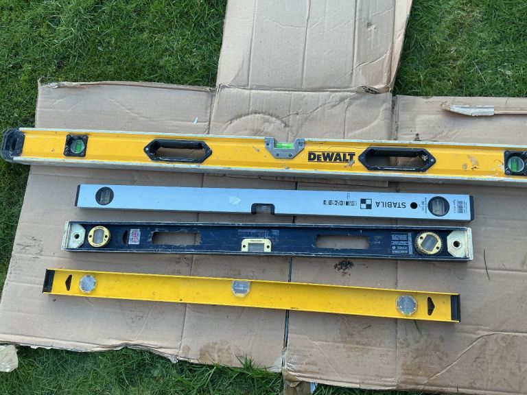 Four Spirit Levels DeWalt,Stabila,etc.