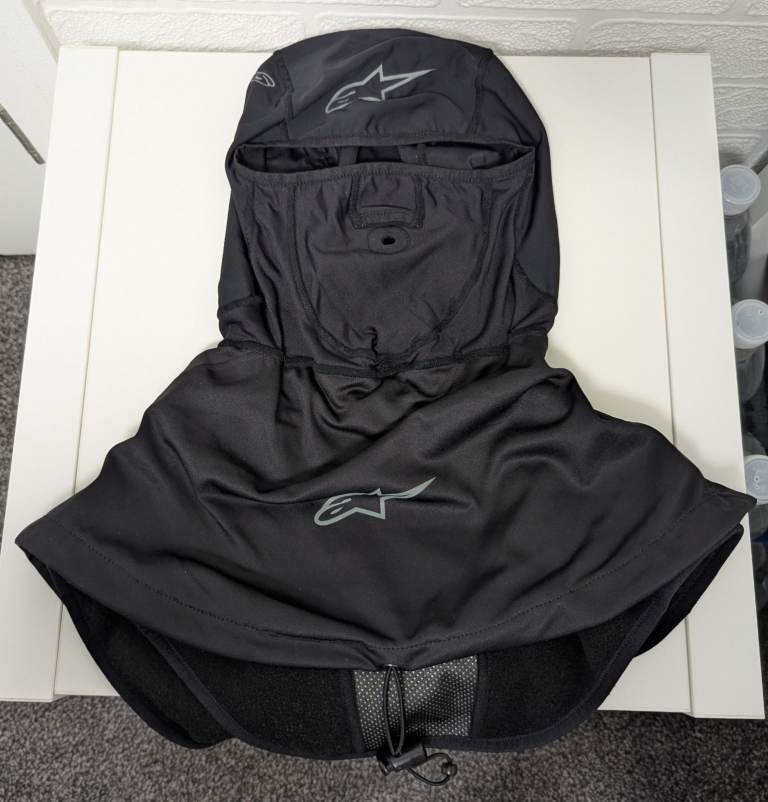 image for NEW Alpinestars Winter Touring Motorcycle Balaclava w/Neck Cover / Black / Water & Windproof