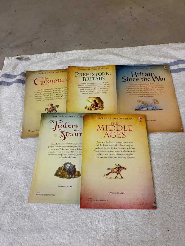 Usborne History of Britain 5 Book Set - Georgians, Tudors, Middle Ages + More