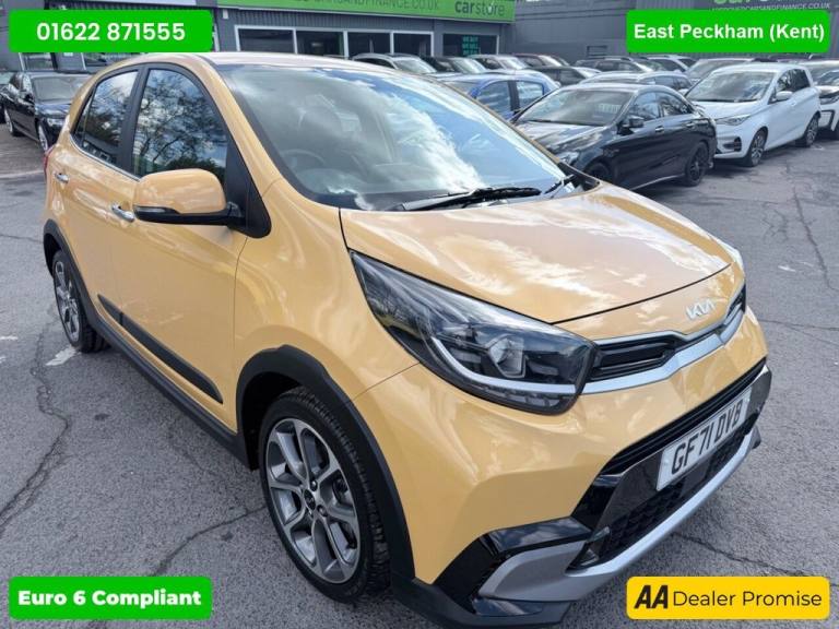 2021 Kia Picanto Yellow 1.0 DPi X-Line S hatchback, 5,200 miles, ULEZ compliant, Automatic A Hatc...