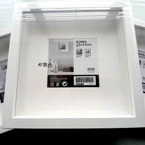 3 x NEW IKEA Ribba deep Shadow Box Frames White (Discontinued in IKEA) 23x23 cm/Pictures/Photos