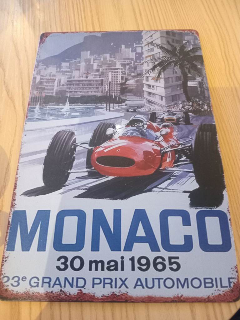 Motor racing tin sign (new)