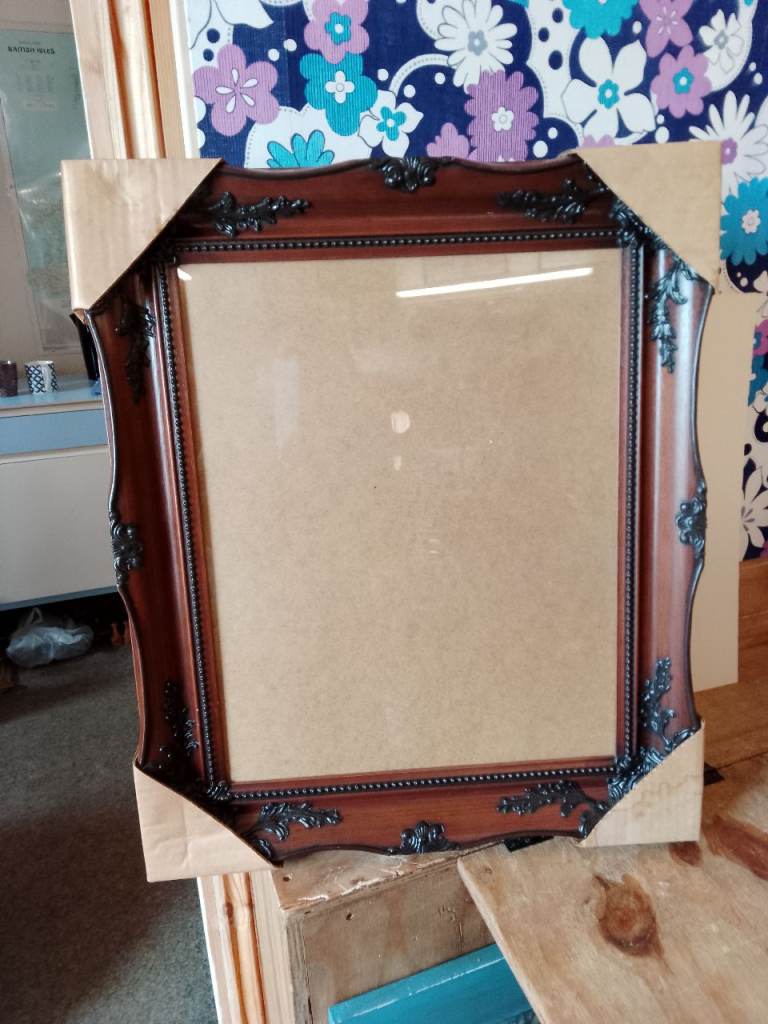 Custom made Baroque/Rococo style photo/picture frame with ornate embellishments, by Larson-Juhl