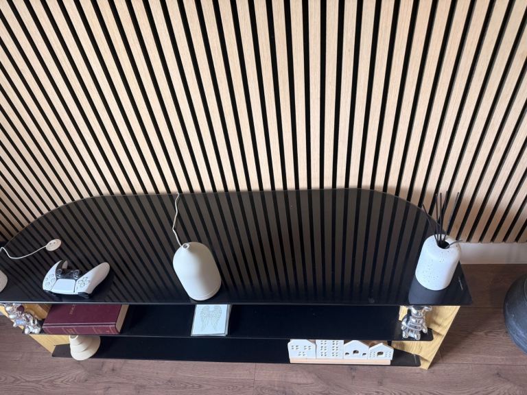 Black Glass Coffee Table with Storage Shelf