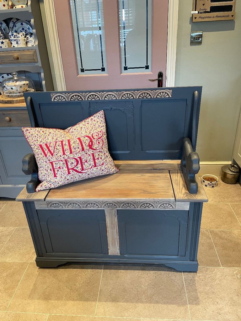 Vintage oak Monks Bench 