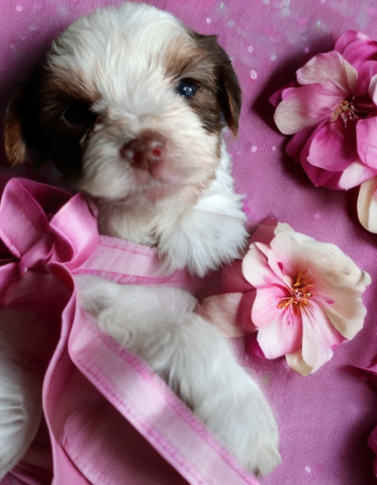 Colorfull Yorkshire terrier 