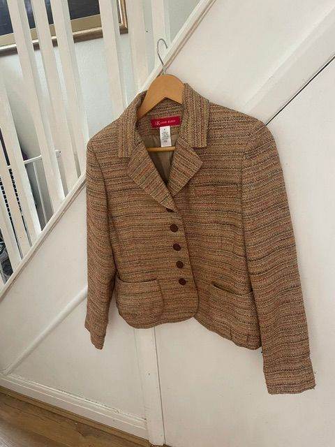 Anne Klein American size 8/UK 12 lined Women's Autumn Shades Tweed-Look Jacket – Never worn