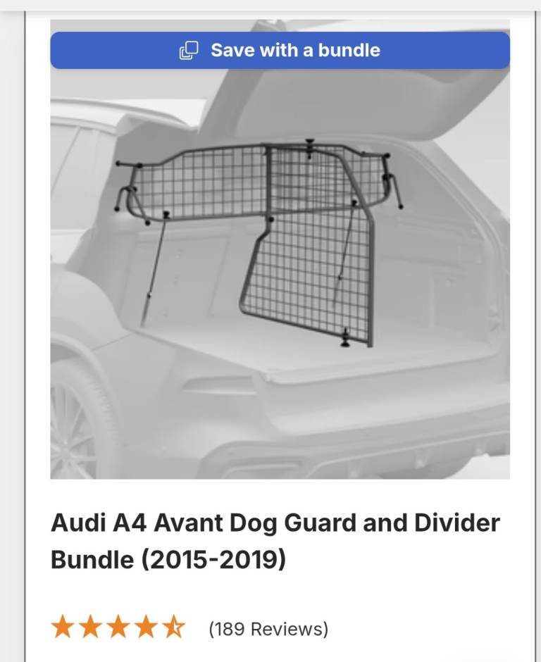 Audi A4 Travall dog guard and boot divider 