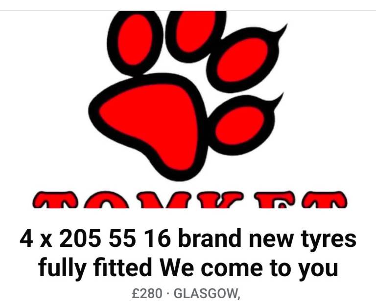 4 x 205 55 16 tomkets brand new tyres mobile tyre fitting 
