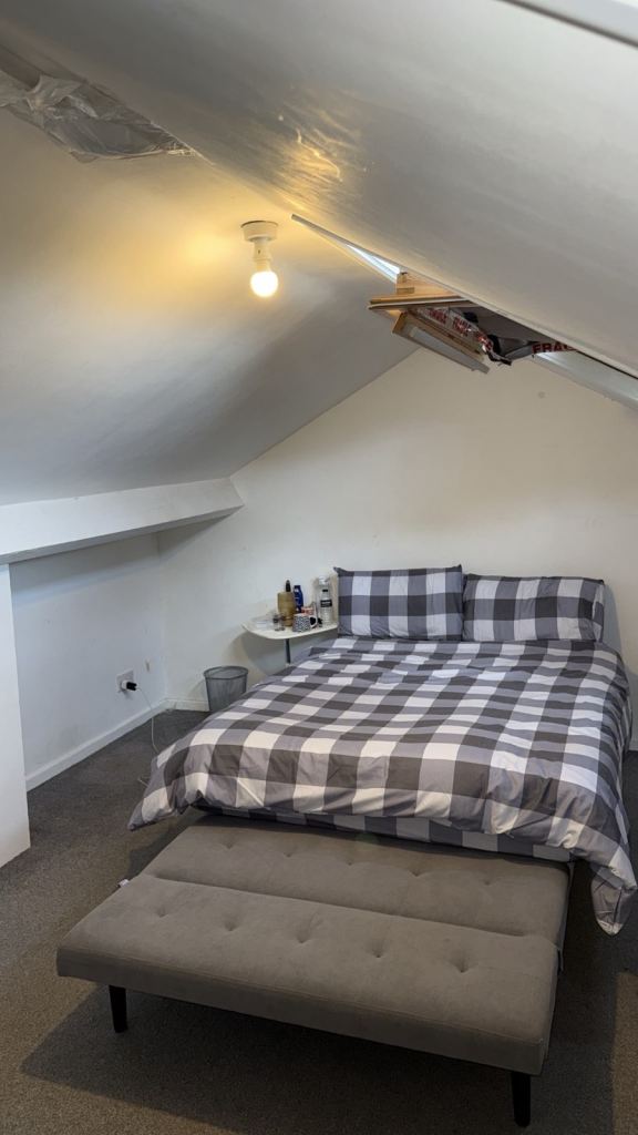 Spacious Furnished Loft Room with Private Attached Toilet – Ideal for One Person