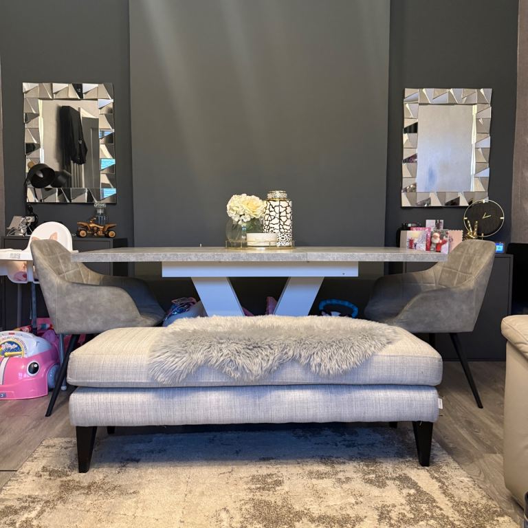 Dining table with bench 