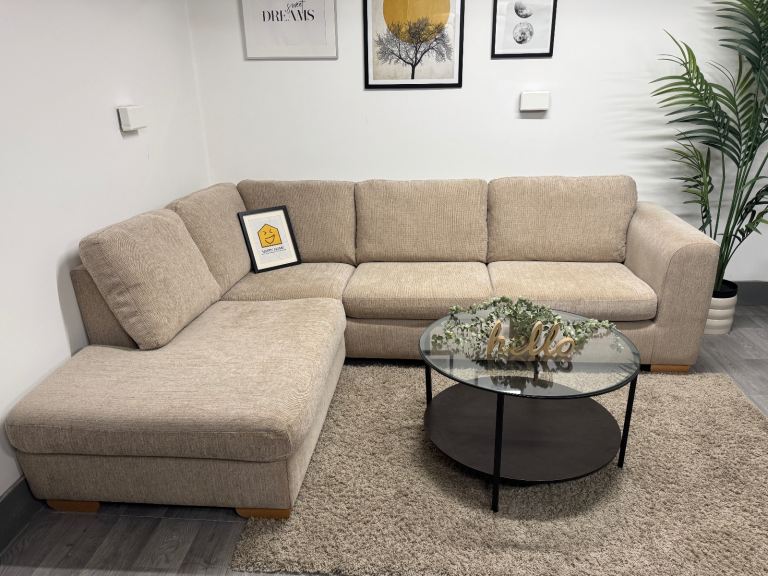Beige Corner Sofa - John Lewis - WE DELIVER!