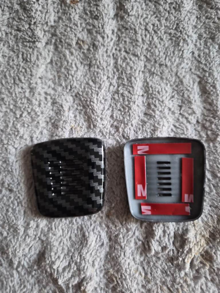 Bmw carbon interior roof dome microphone cover trim set of 2