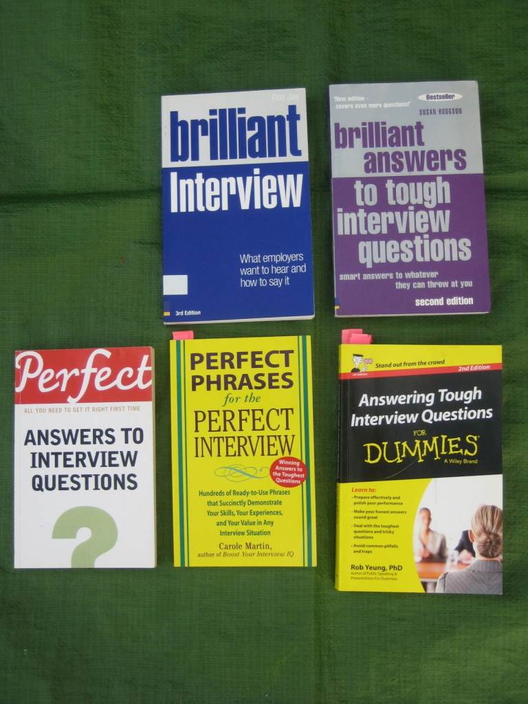 5 Complementary Job Interview Books for £1.00 Each OR 5 for £4.00 - Batch 4