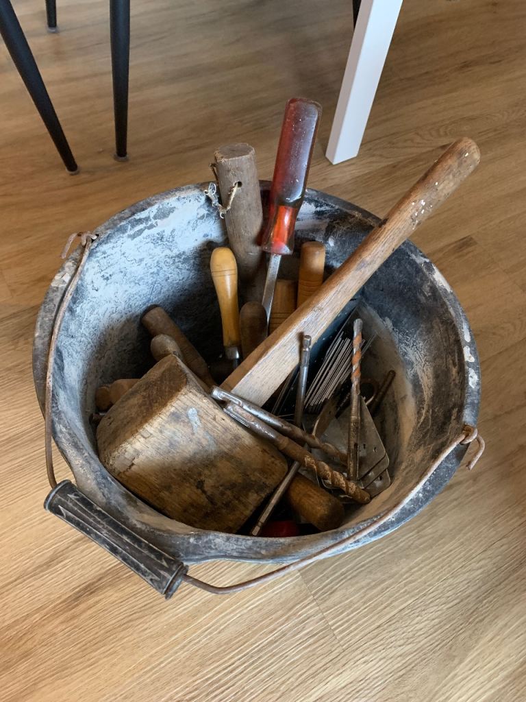 Bucket of Assorted Hand Tools – Various Sizes