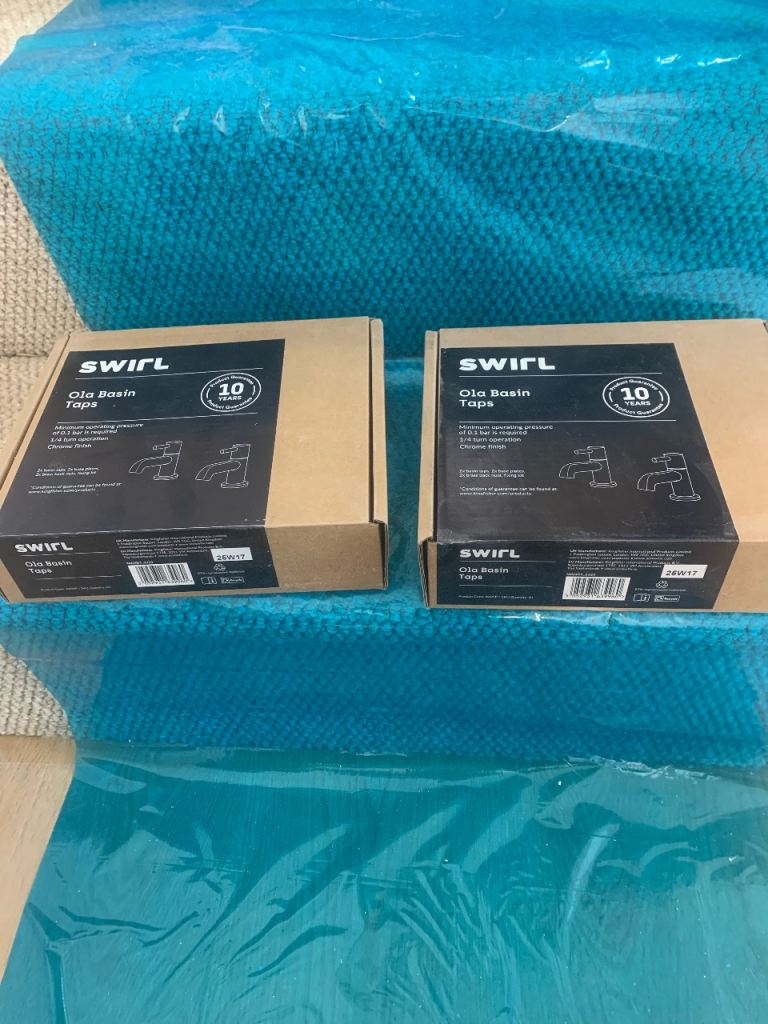 Brand new swirl Ola basin taps (from screwfix) x 2 