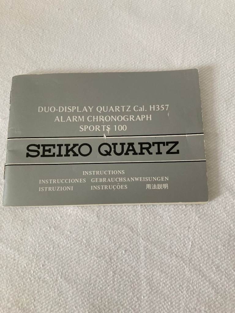 Vintage Seiko Quartz Duo-Display Cal. H357 Instructions Booklet