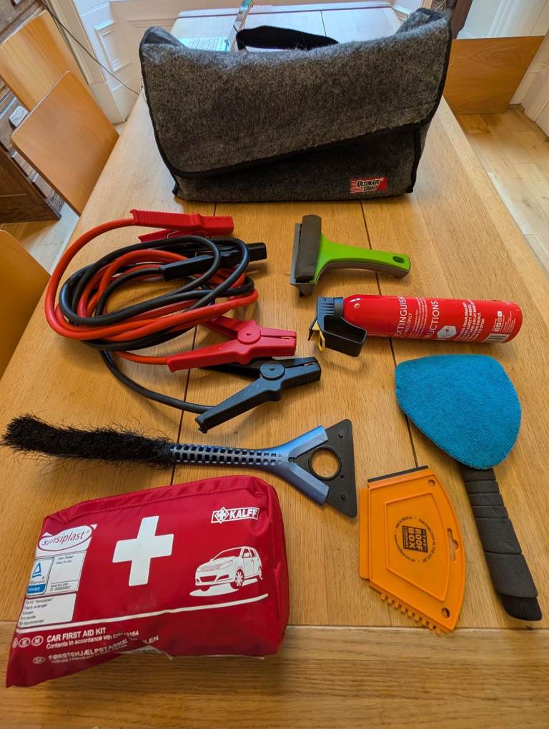 Car Care Kit Jumper Cables Storage Pouch