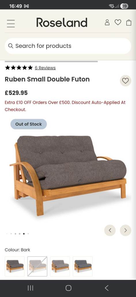Ruben small double  futon